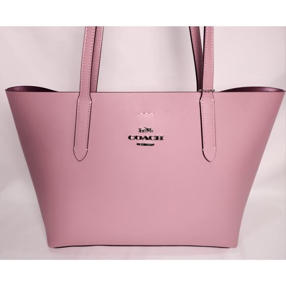 Coach Handbags - Rare Coach Avenue Metallic Tulip Tote Bag Large Pink Carryall Hologram